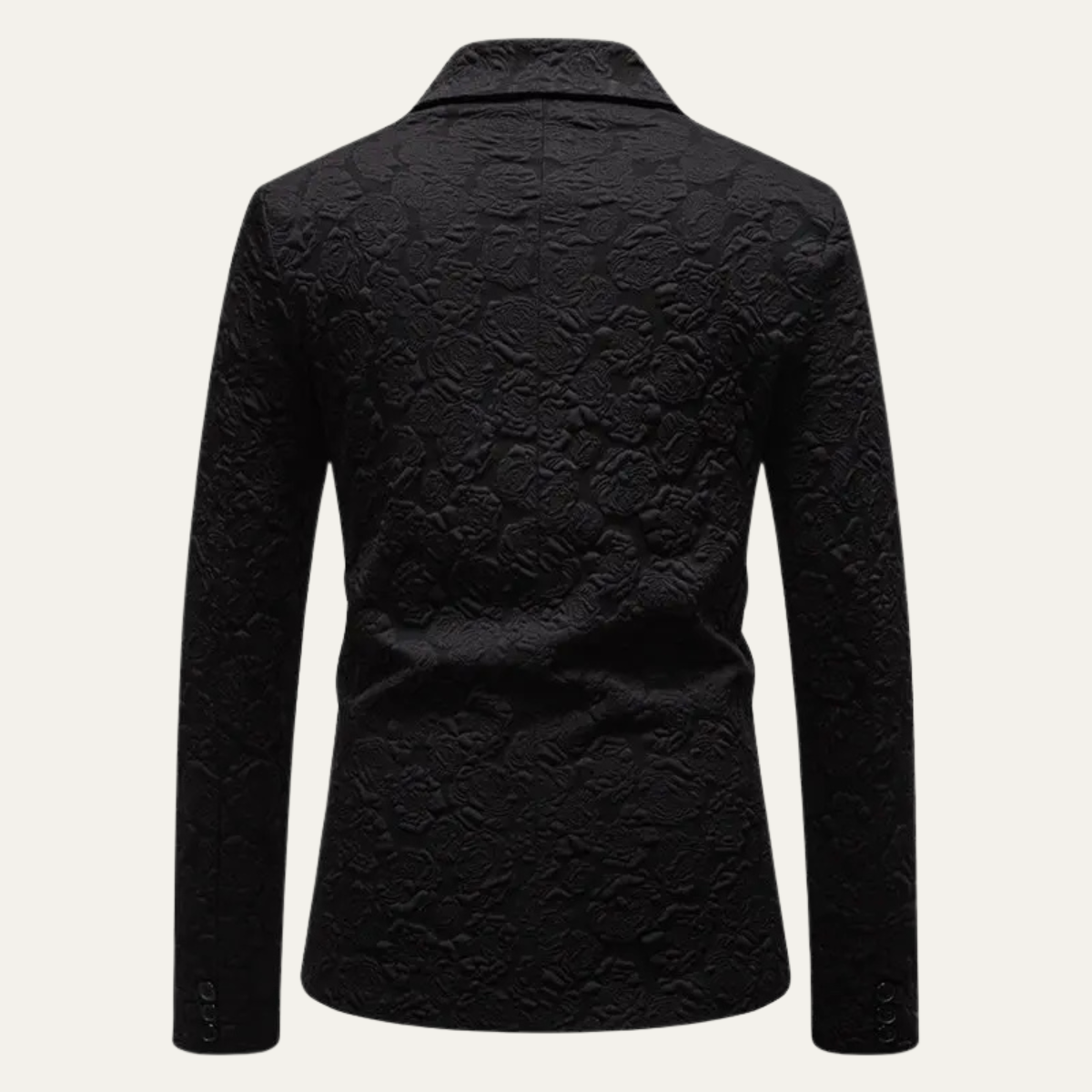 The Ashenford Men’s Slim Fit Rose Pattern Business Blazer – Black