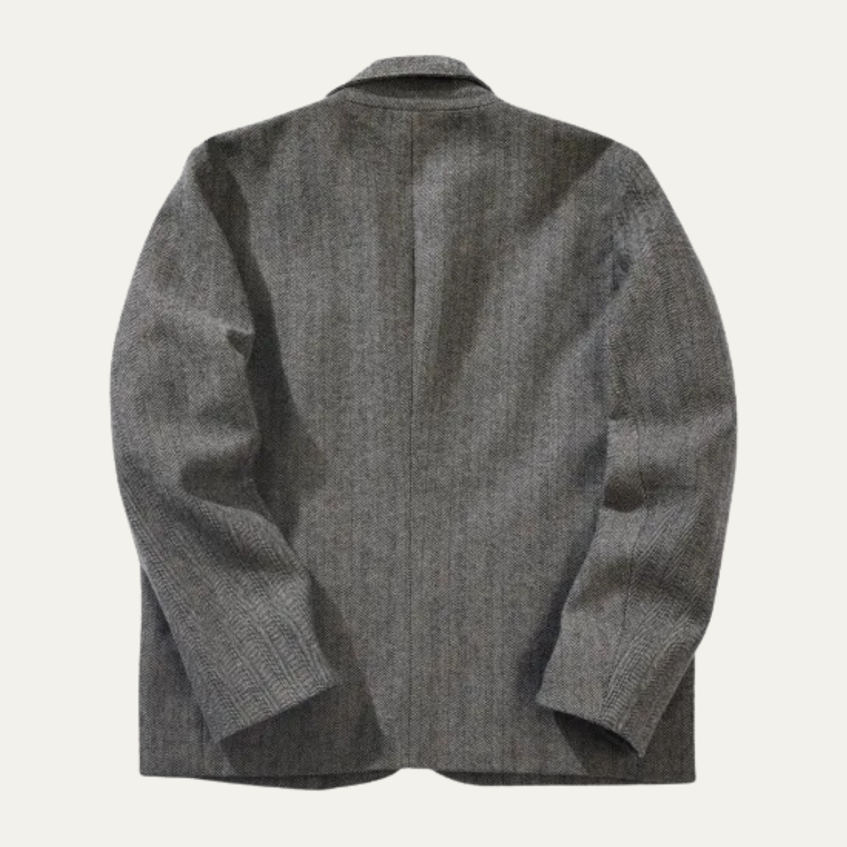 The Cranford Men’s Retro Herringbone Thick Wool Jacket with Multiple Pockets