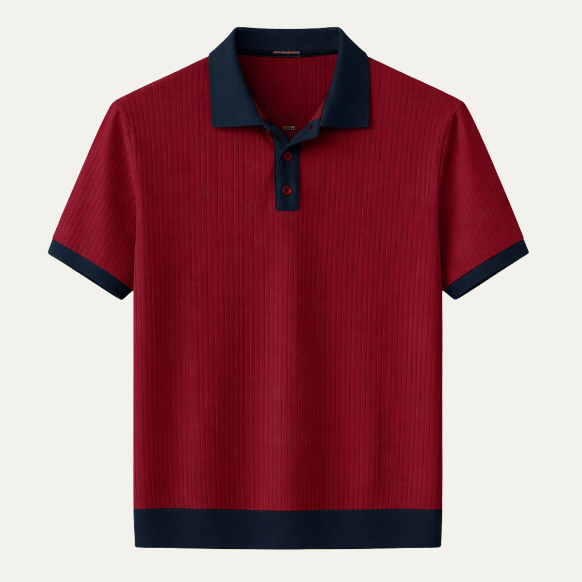 The Monferrato Men’s Patchwork Knit Polo T Shirt