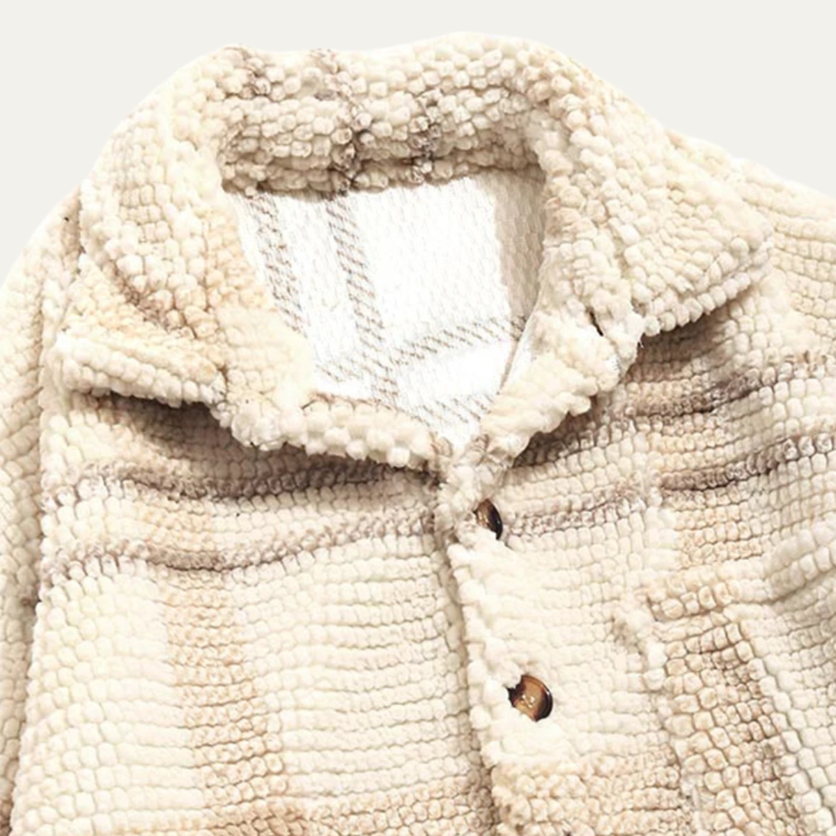 The Piacenza Men’s Vintage Plaid Fleece Shirt Jacket with Pockets