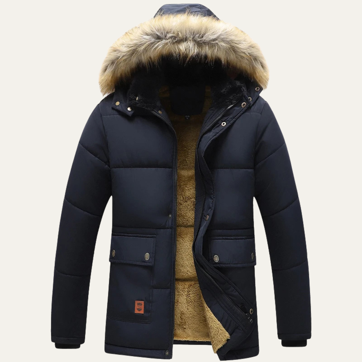 The Cremona Men’s Winter Warm Hooded Parka Jacket with Fur Collar