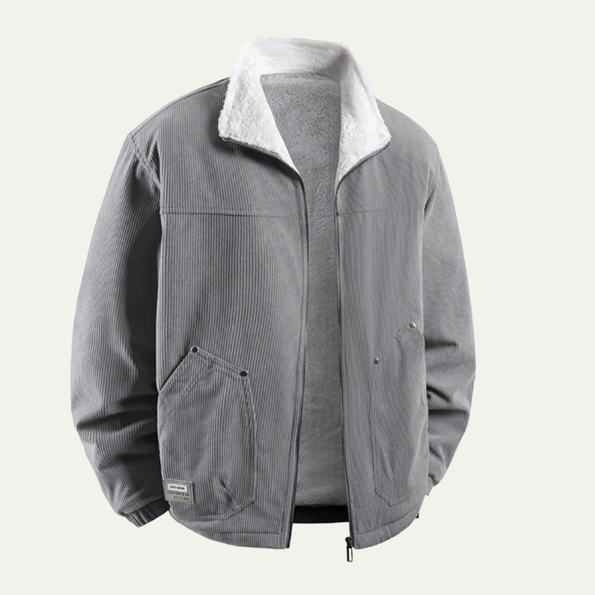 The Crosswood Men’s Corduroy Fleece Winter Zip Jacket