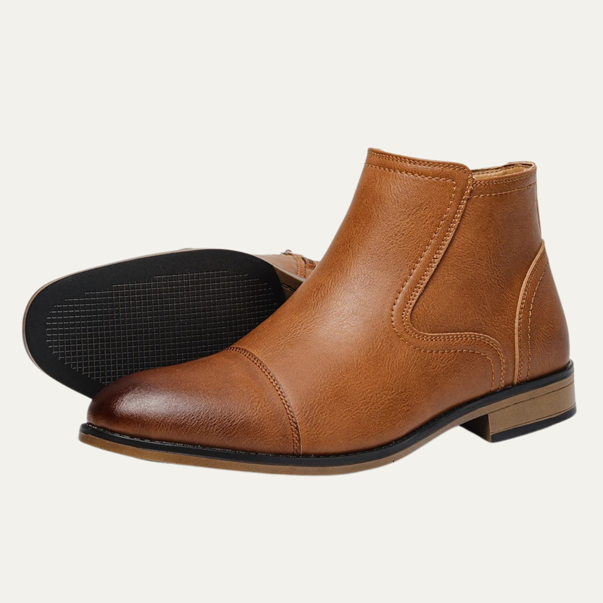 The Rapallo Men’s Classic Side Zip Leather Ankle Boots
