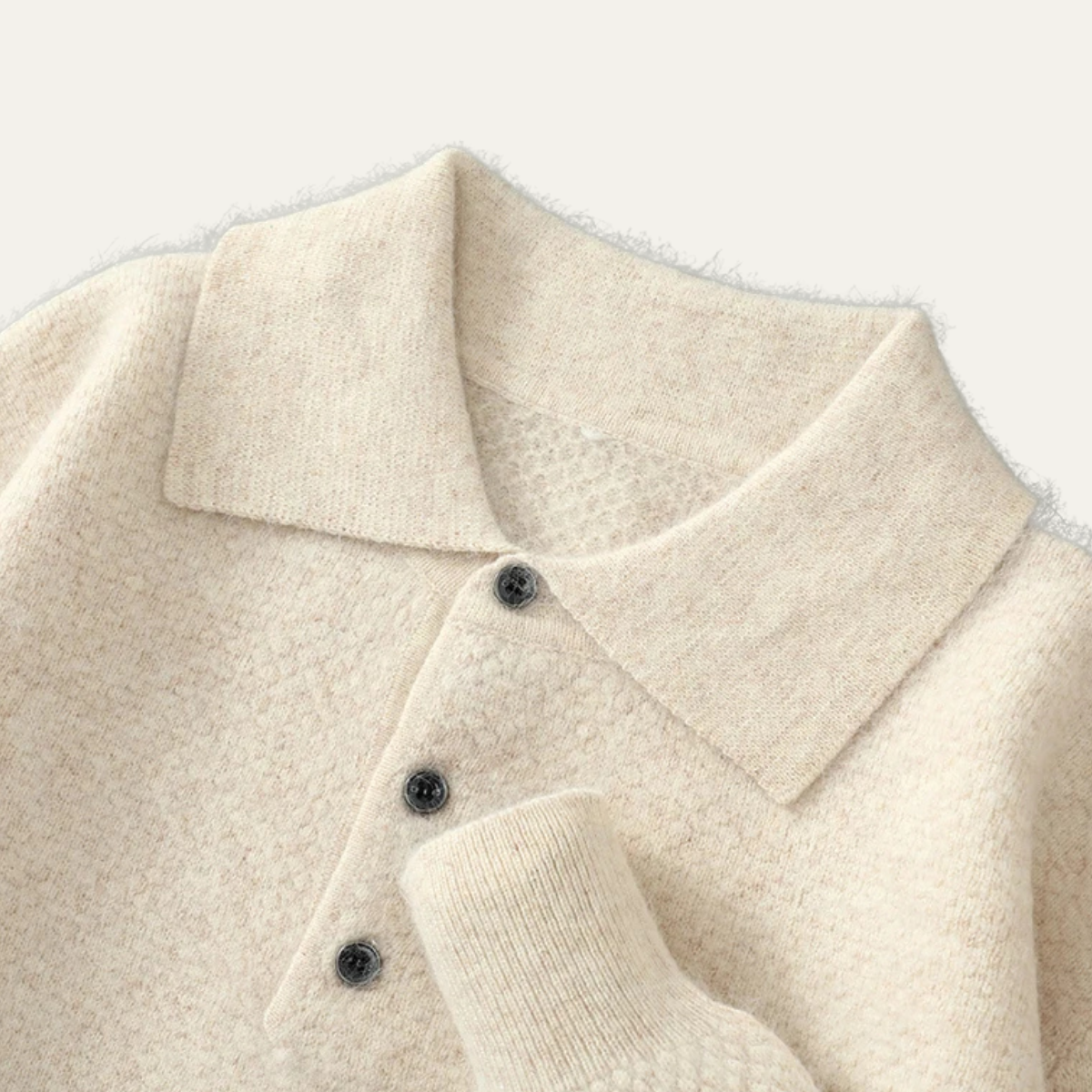 The Timberfall Men’s Trendy Cashmere Polo Collar Knit Sweater