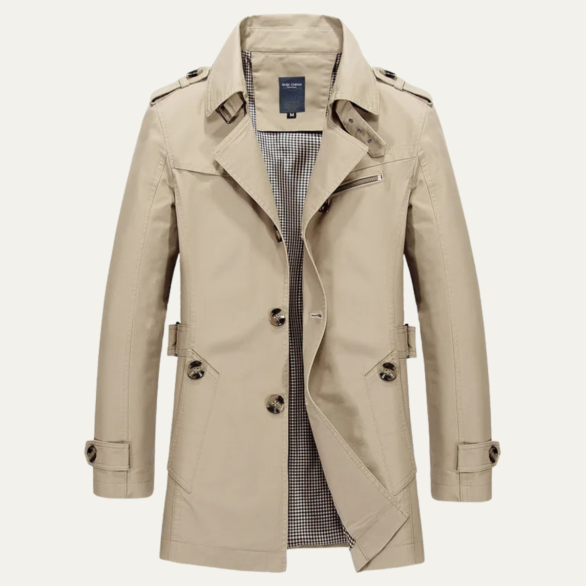 The Royalton Men's Trenchcoat – Classic Double Breasted Waterproof Overcoat