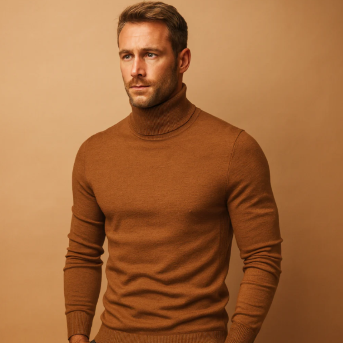 The Tarryton Men’s Casual Slim Fit Knitted Turtleneck Sweater