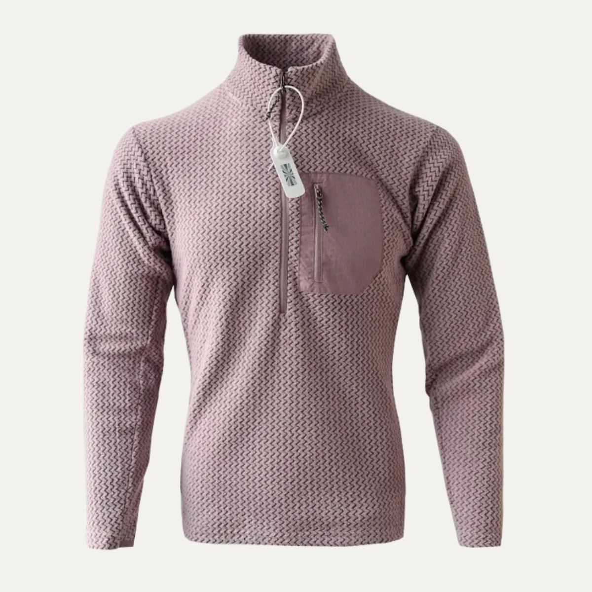 The Bellano Men’s Half Zip Fleece Sweater with Chest Pocket