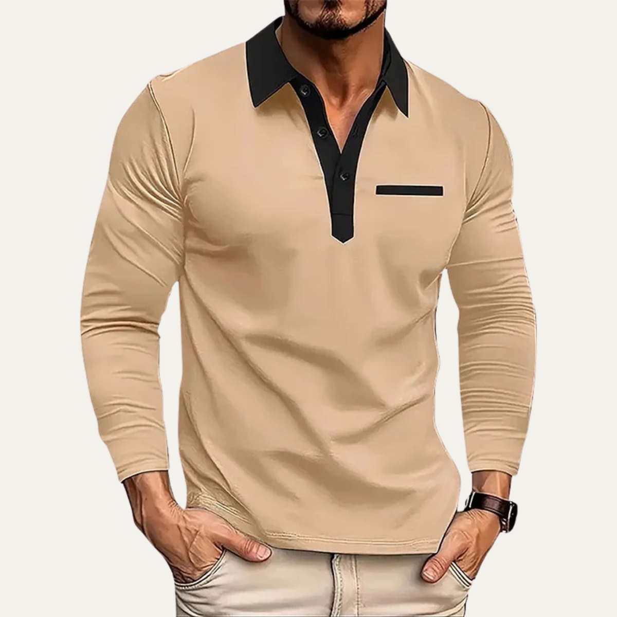 The Anacapri Men’s Casual Slim Fit Polo Sweater