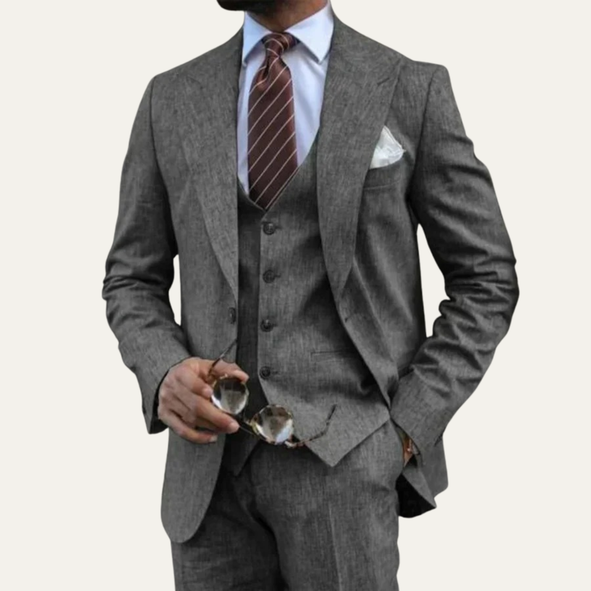 The Sulmona Men’s 3 Piece Suit – Blazer, Waistcoat & Trousers