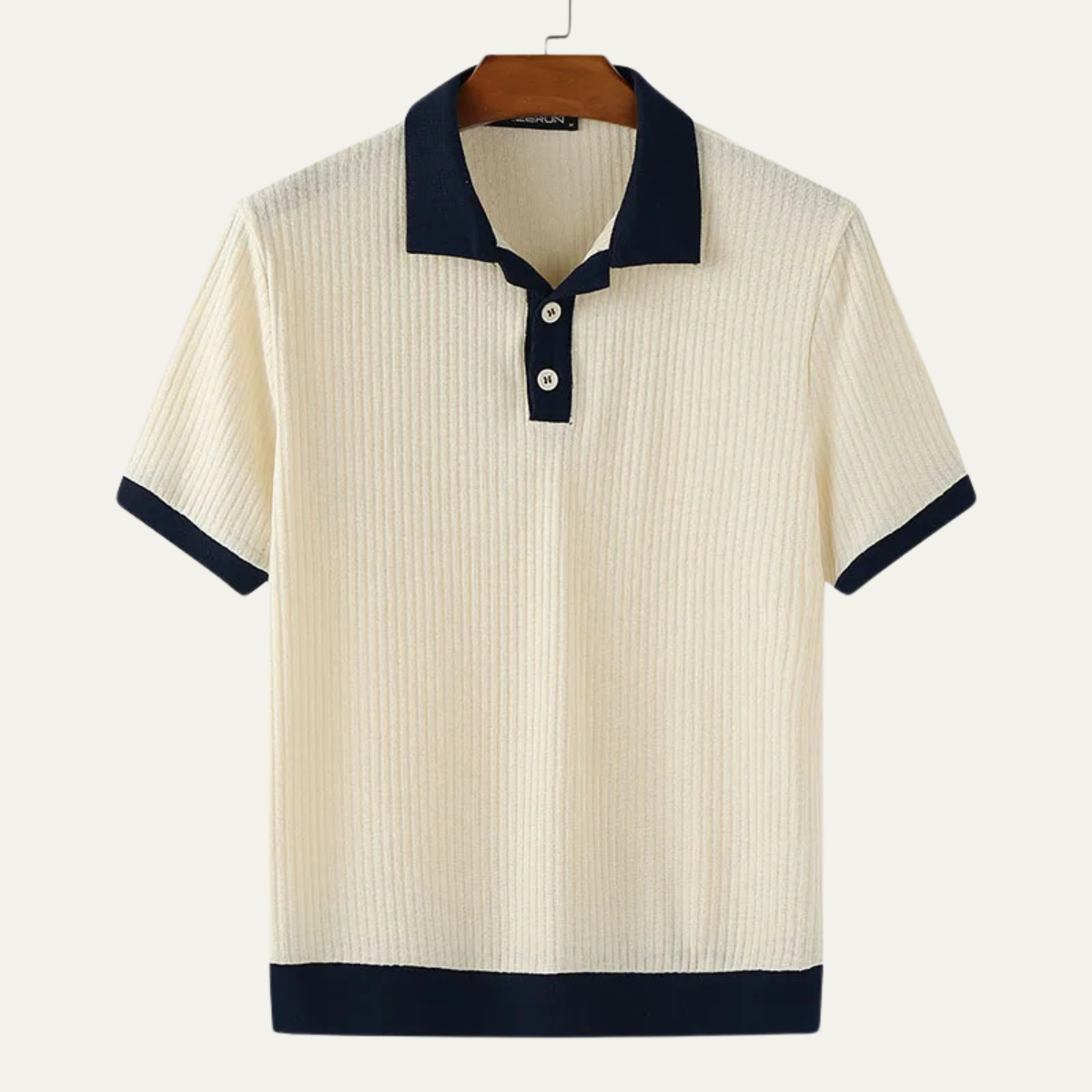 The Monferrato Men’s Patchwork Knit Polo T Shirt