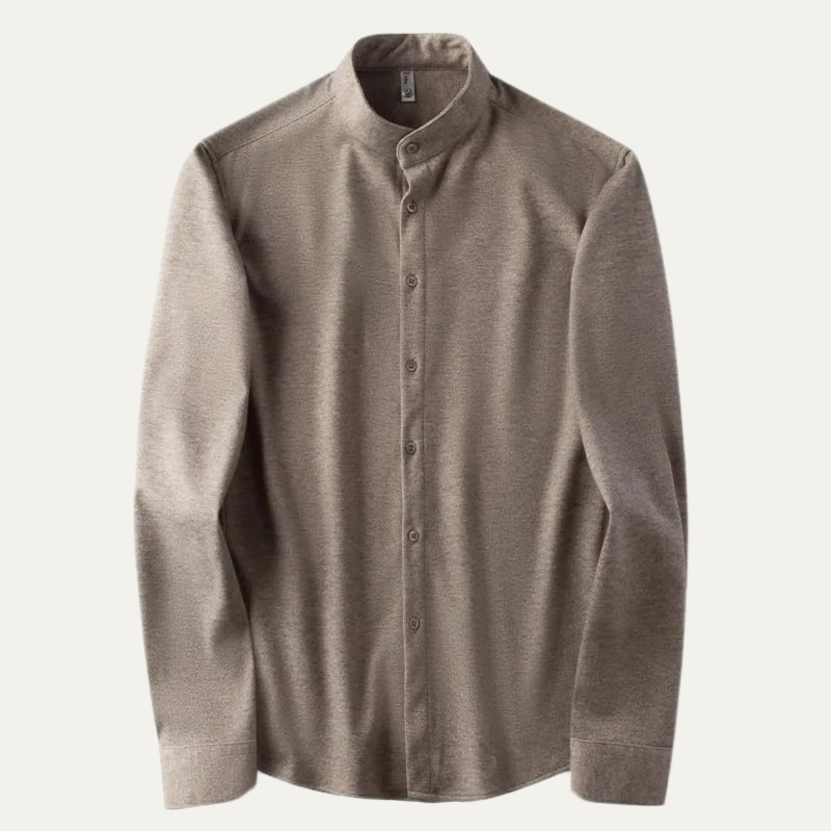 The Rockwell Men’s Thick Flannel Shirt – Long Sleeve Stand Collar Casual Top