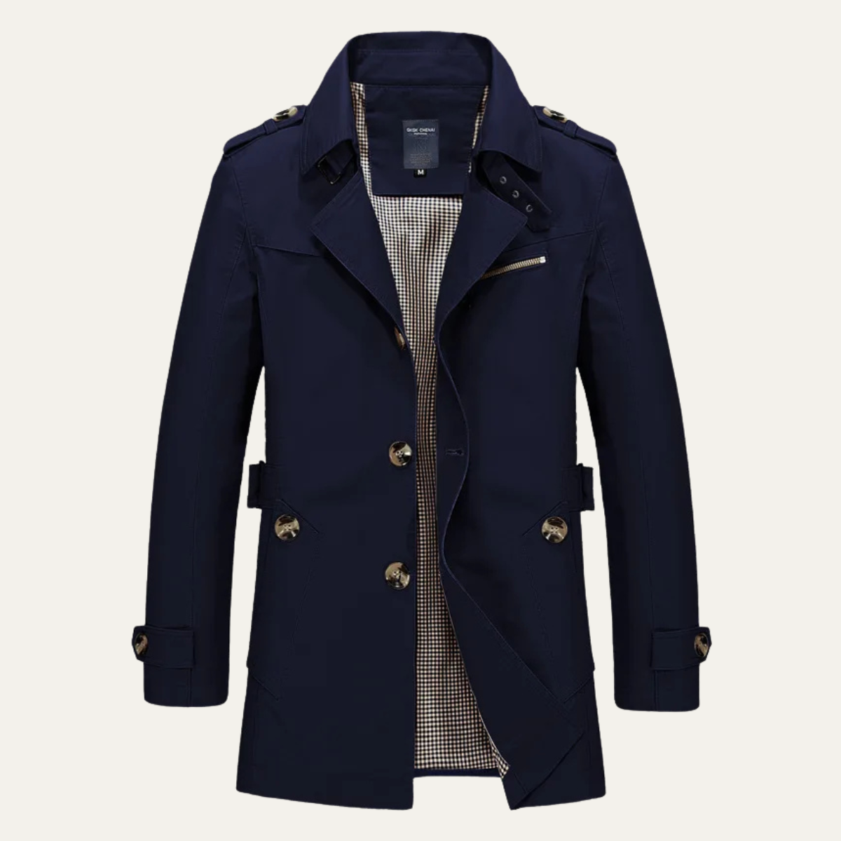 The Royalton Men's Trenchcoat – Classic Double Breasted Waterproof Overcoat