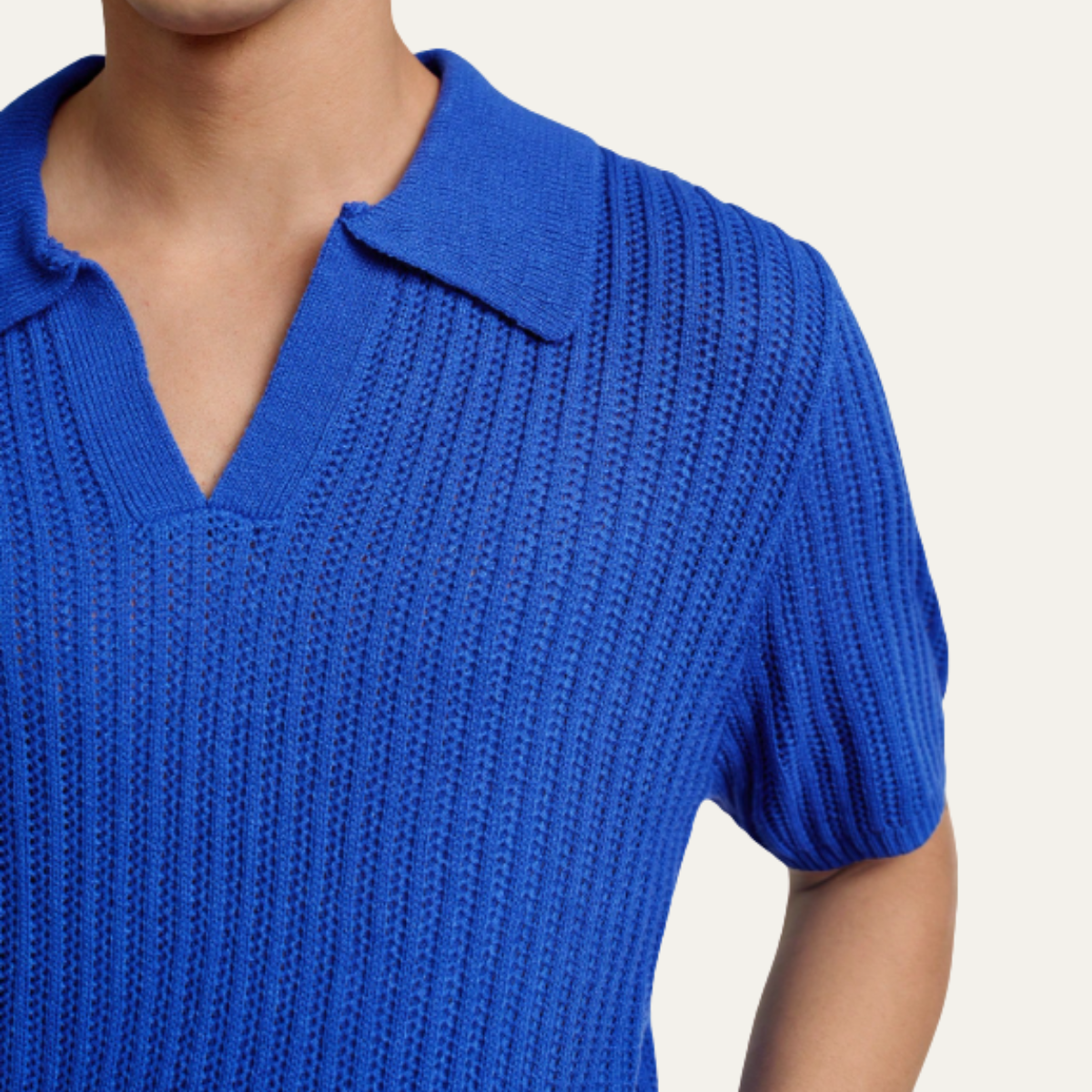The Darlinghurst Men’s Short Sleeve Knitted Polo Shirt Solid Color Casual Top