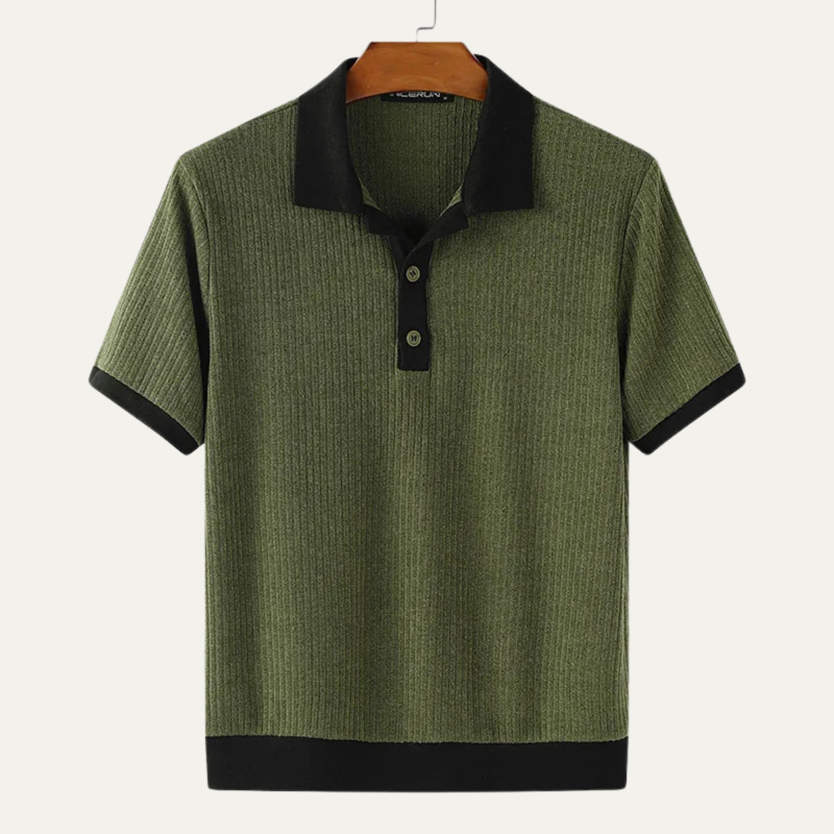 The Monferrato Men’s Patchwork Knit Polo T Shirt