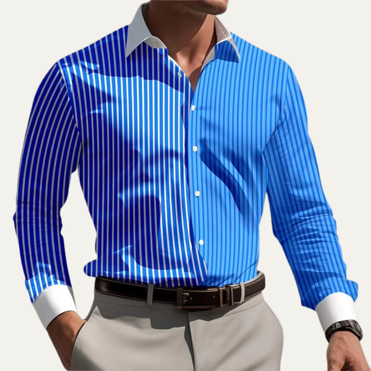 The Ponte Vedra Men’s Trendy Smart Fit Striped Linen Shirt