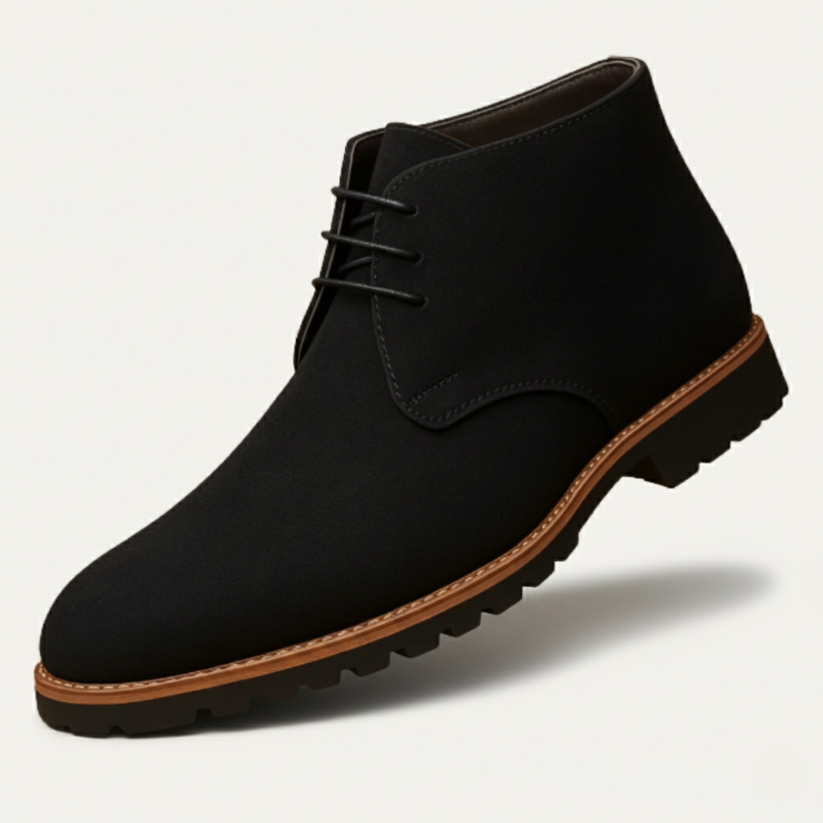 The Remington Men’s Casual Suede Chukka Dress Boots with Rubber Sole