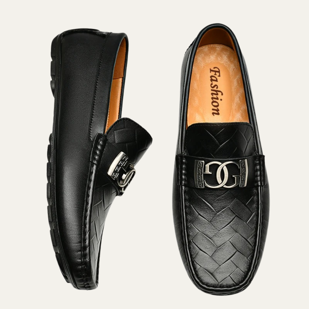The Oakfield Ridge Men’s Top Grain Faux Leather Slip On Loafers