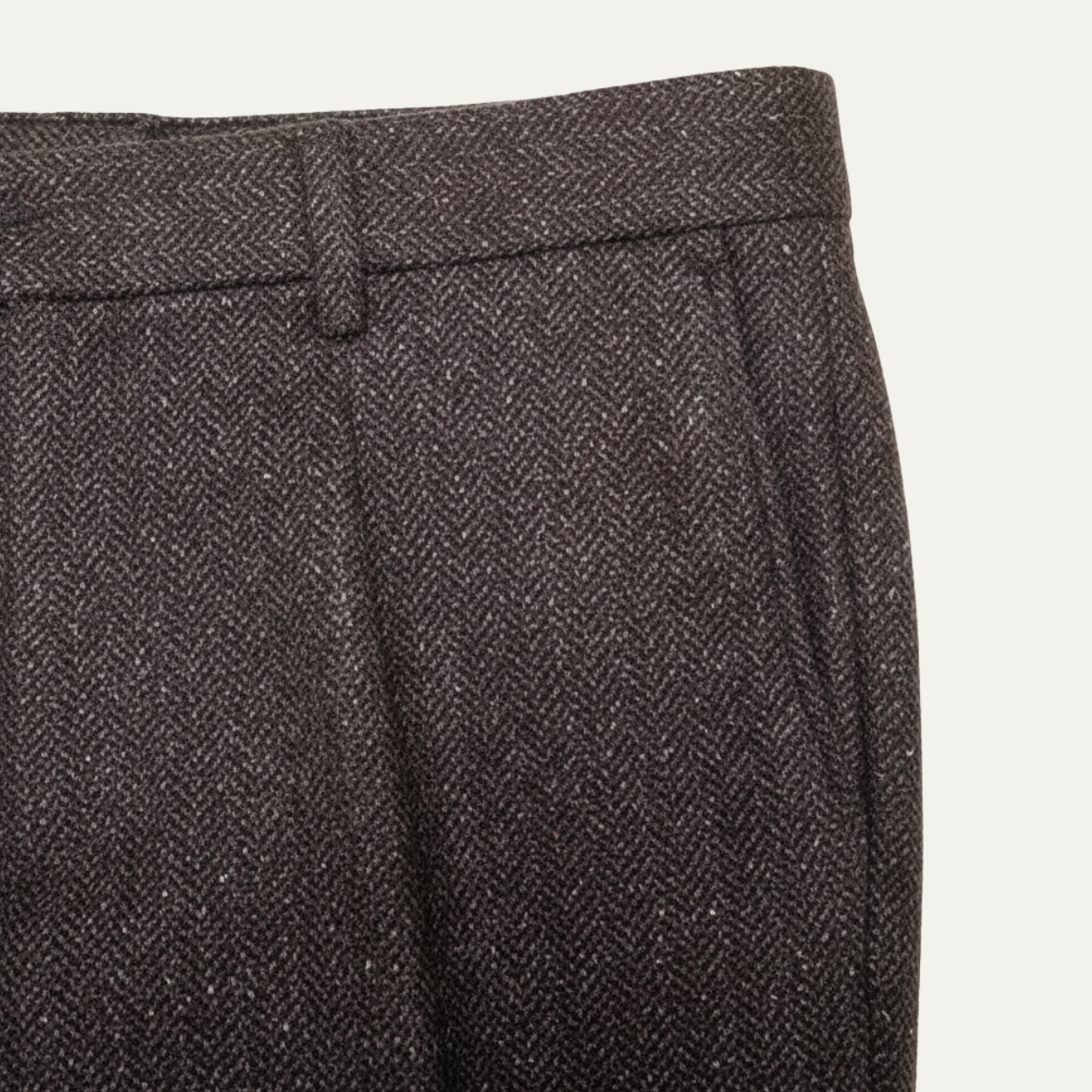 The Bridgecrest Men’s High Waisted Herringbone Retro Tweed Pants
