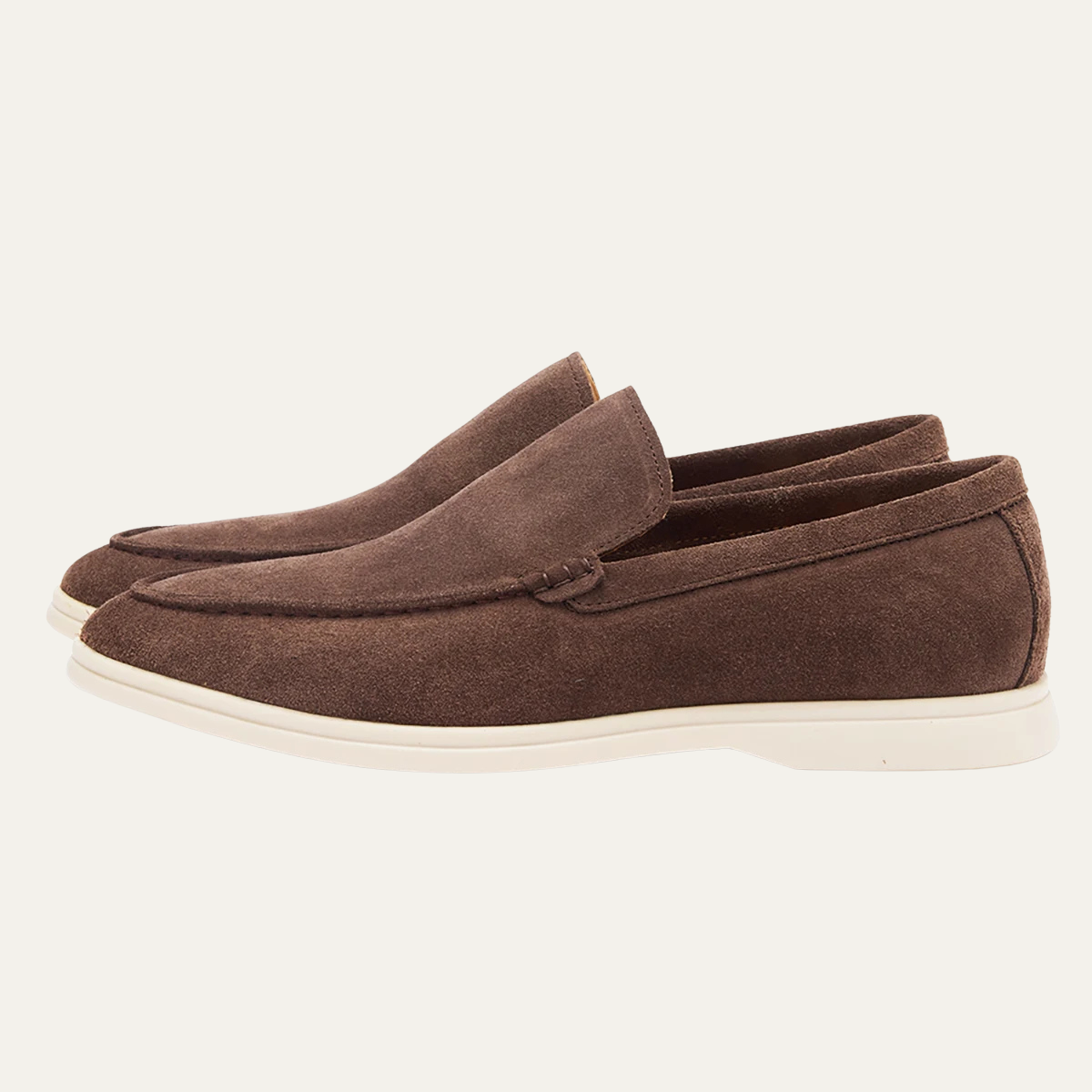 The Meadowgate Men’s Casual Vintage Suede Faux Leather Slip On Loafers - Khaki