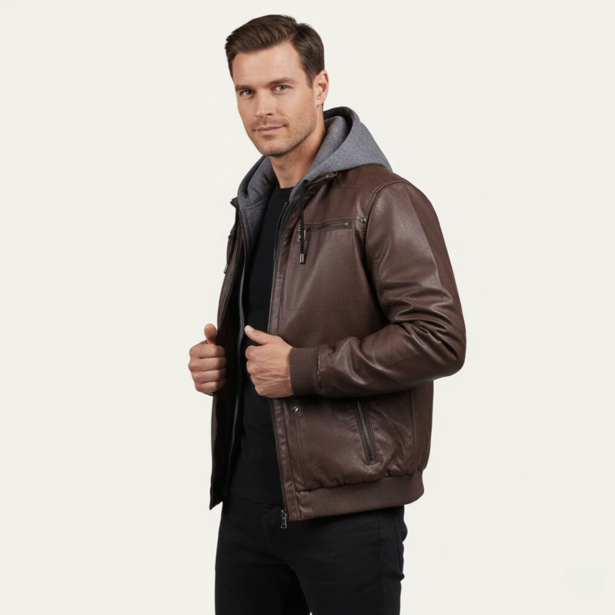 The Eversley Modern and Warm Leather Jacket for Men