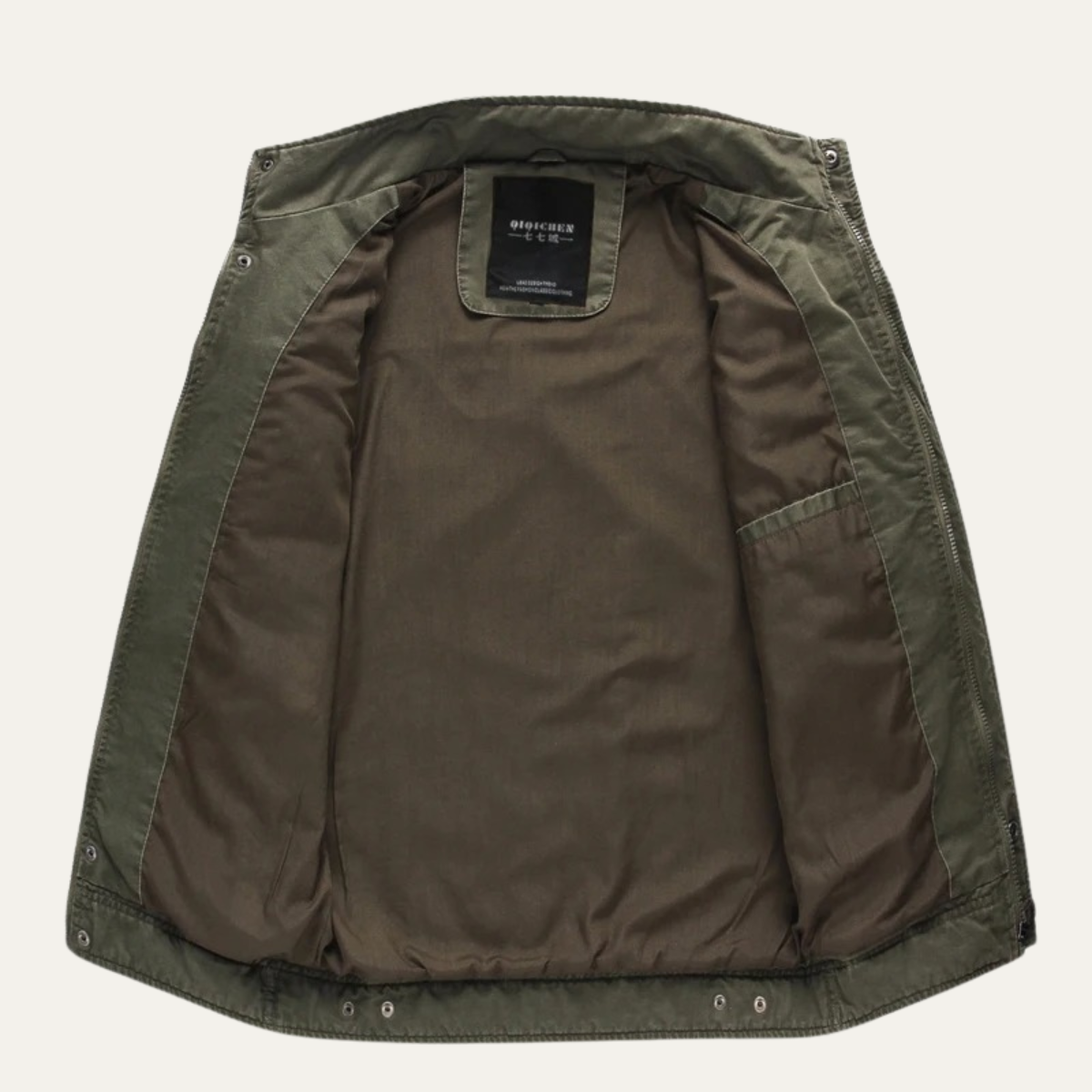 The Capri Men’s Military Stand Collar Cargo Jacket