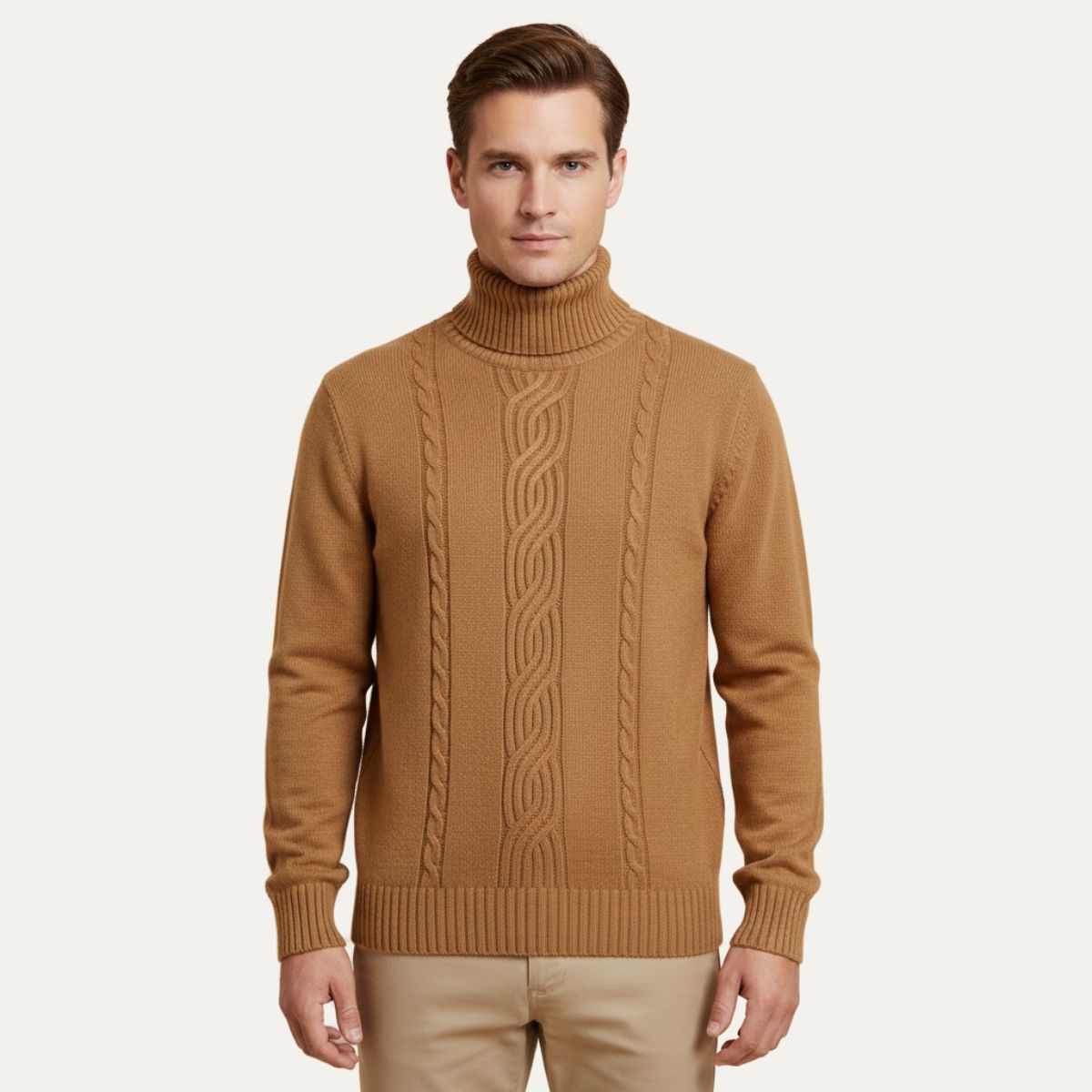 The Courchevel Knitted Turtleneck Sweater for Men - Merino Wool