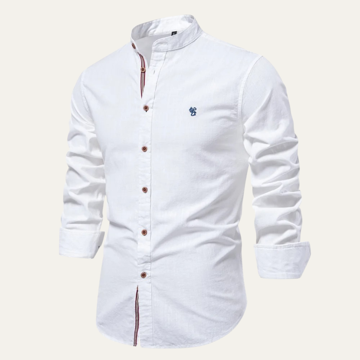 The Biella Men’s Mandarin Collar Smart Casual Button Shirt