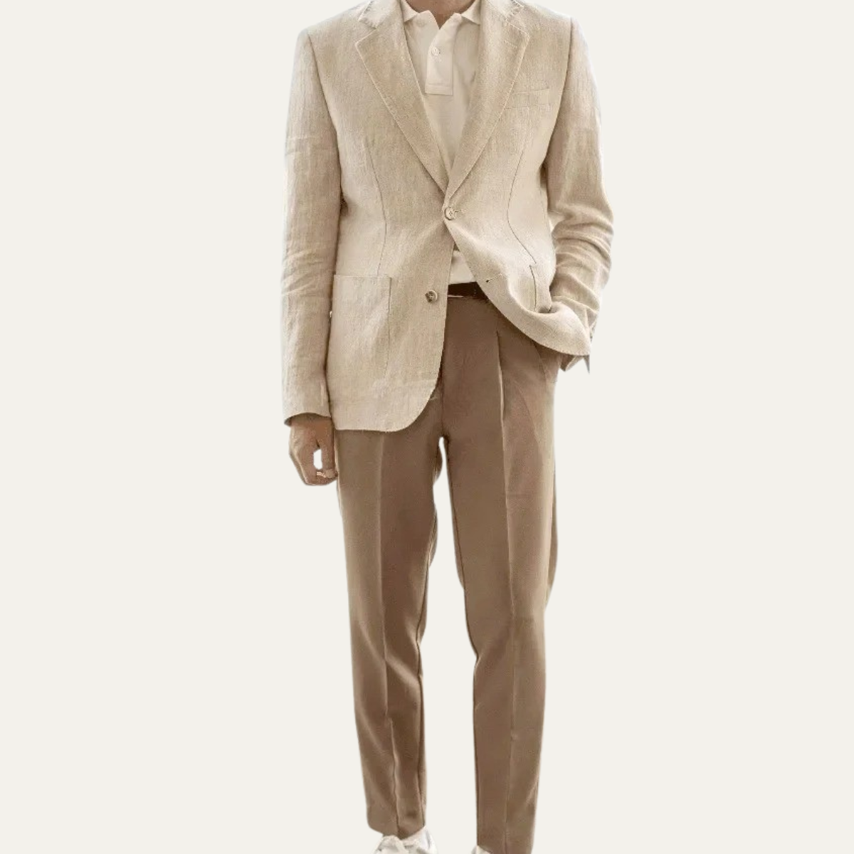 The Parkwood Men's Slim Fit Notch Lapel Single Breasted Summer Blazer