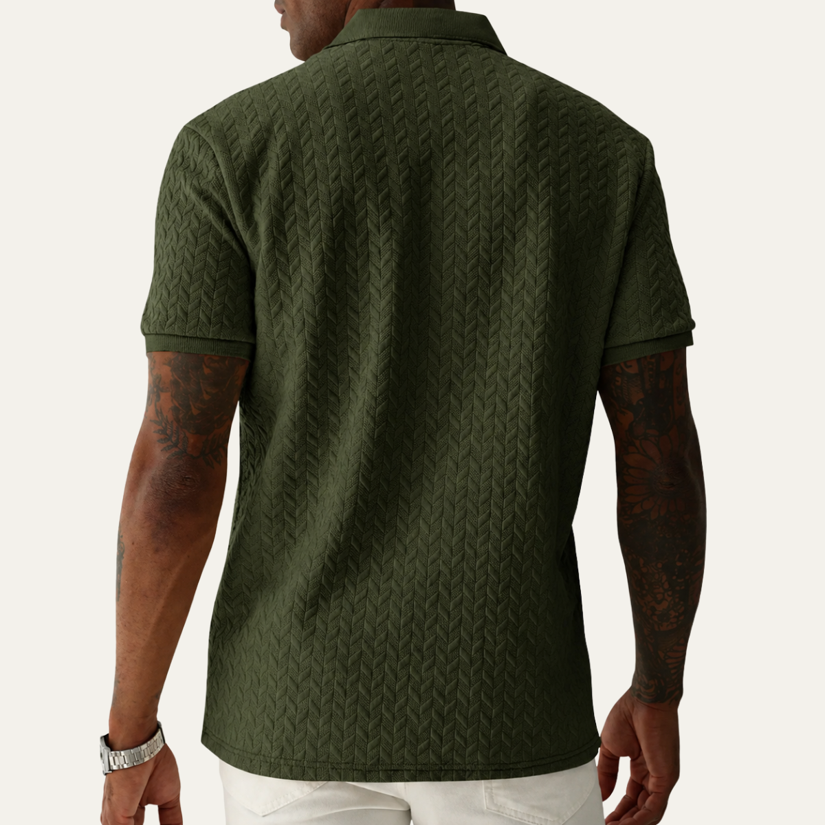The Oakridge Hill Men’s Classic Textured Summer Polo Shirt