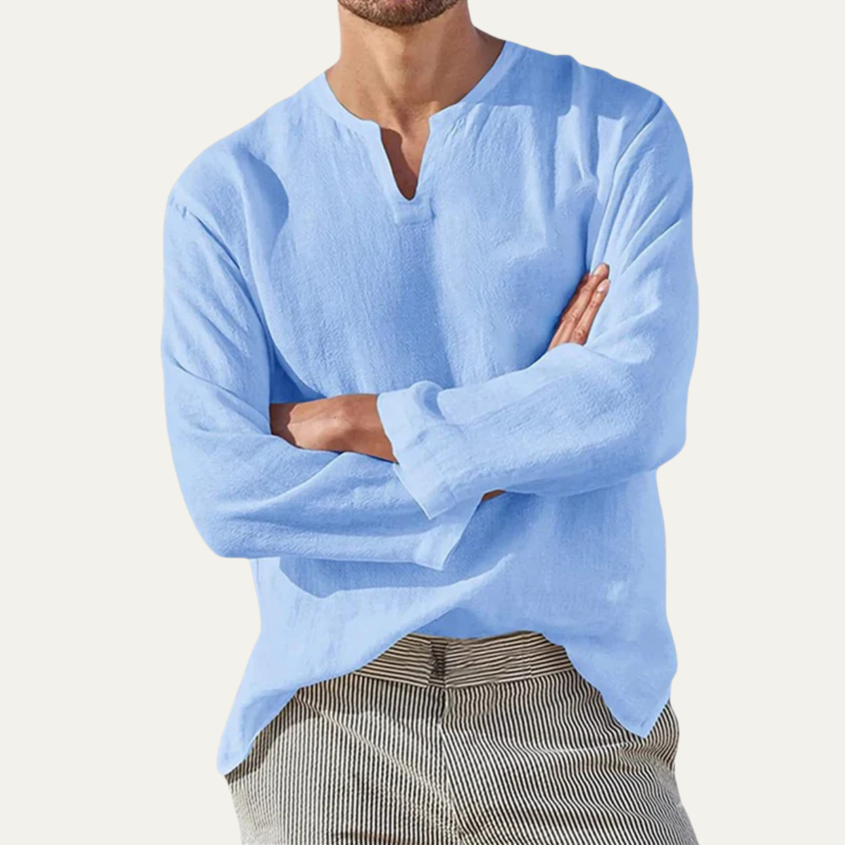 The Westhaven Men’s Cotton Slit Neck Summer Shirt