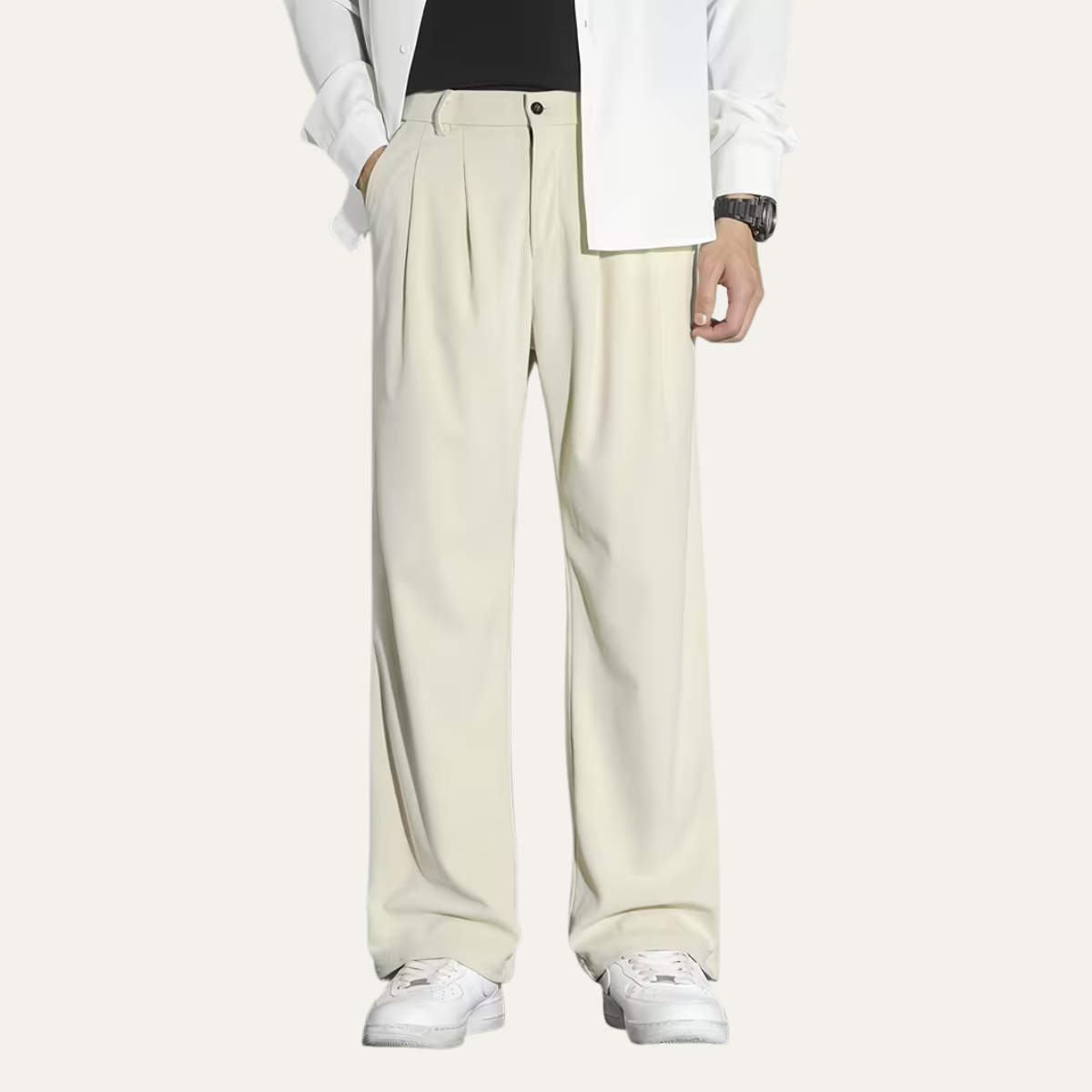 The Caloundra Men’s Premium Wide Leg Corduroy Pleated Dress Pants