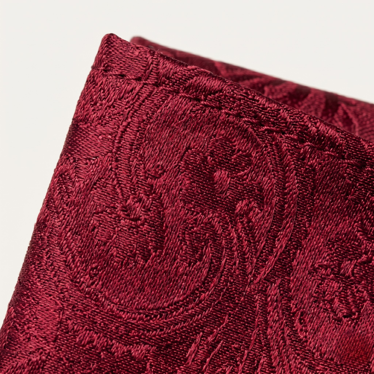 The Ashbury Men’s Bow Tie with Pocket Square & Cufflinks Set – Burgundy Paisley