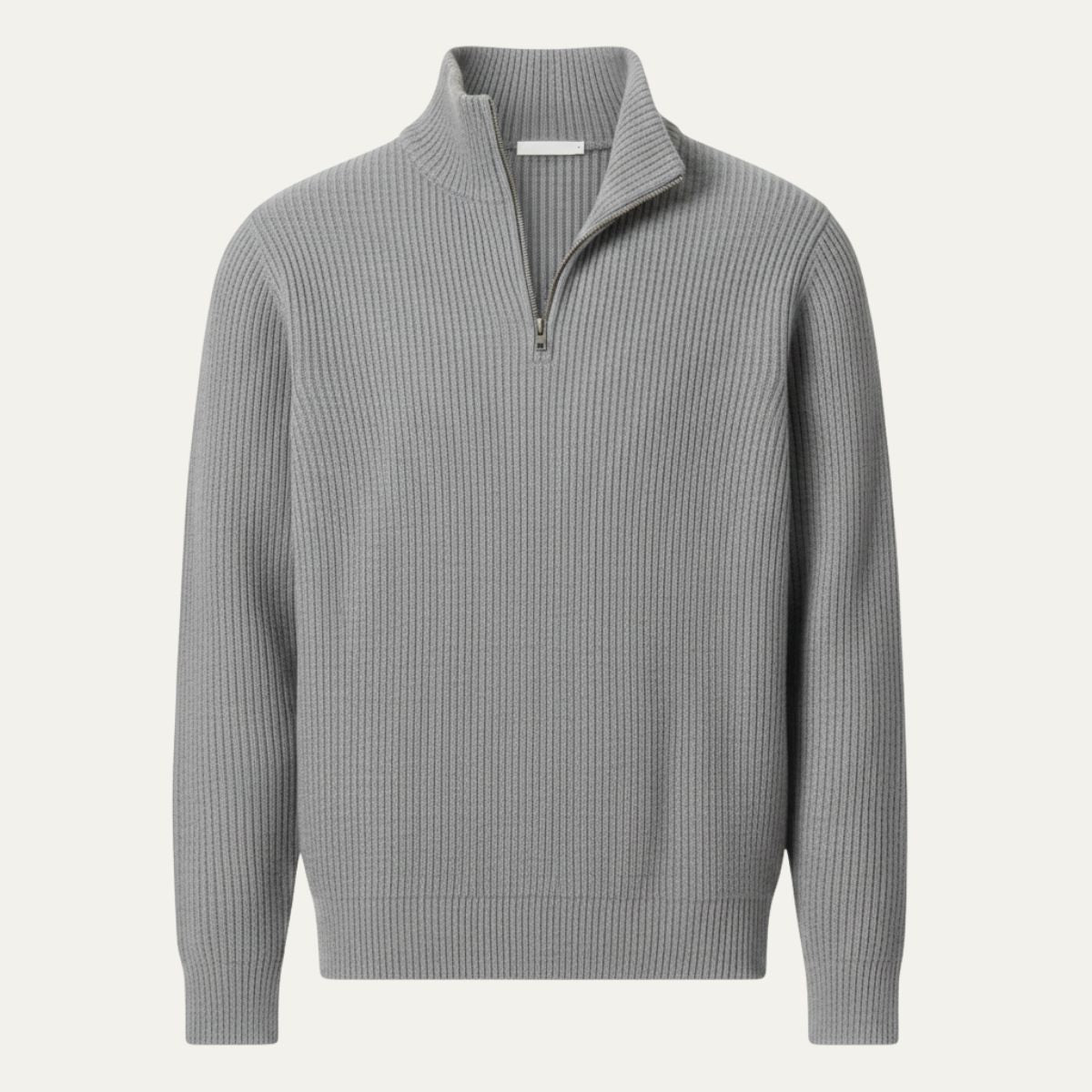 The Edinburgh Men’s Quarter Zip Ribbed Knit Casual Sweater