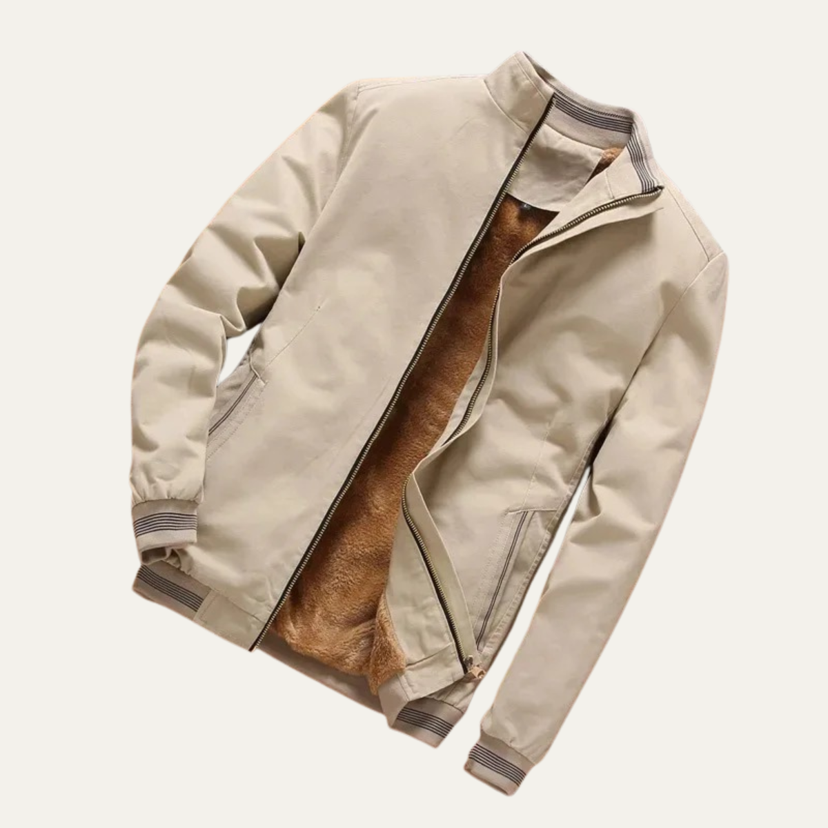 The Castellina Men’s Casual Warm Fleece Aviator Bomber Jacket