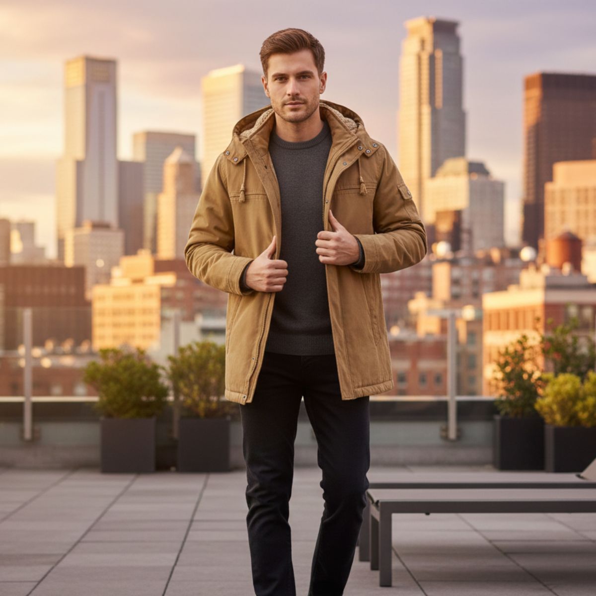 The Zermatt Men's Modern Parka Winter Jacket with Hood - 2025 Limited Edition