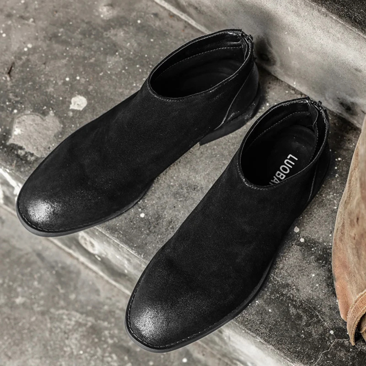 The Vicenza Men’s Zip Up Suede Leather Ankle Boots