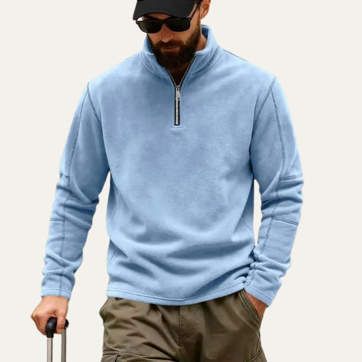 The Vesuvius Men’s Warm Quarter Zip Fleece Sweater