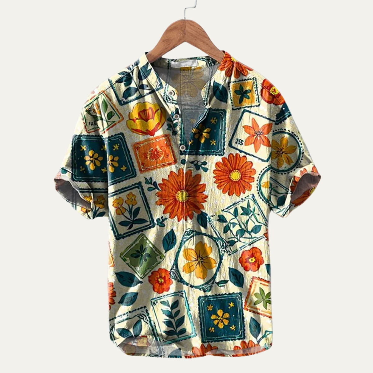 The Stonecrest Hill Men’s HawaiianTropical Button Up Beach Shirt
