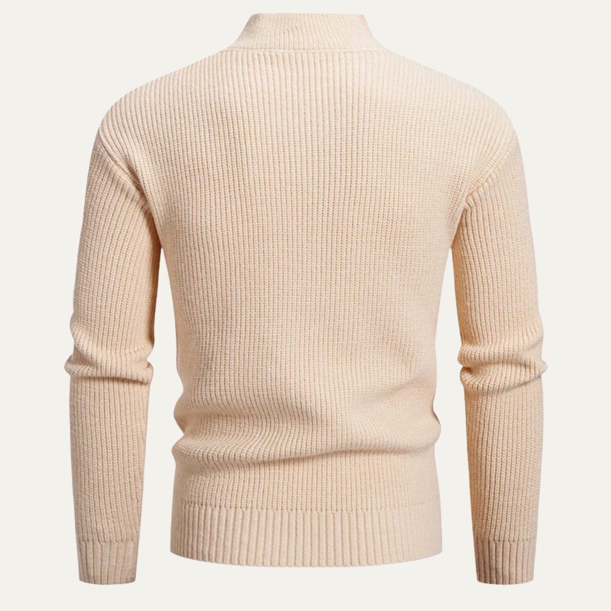 The Ancona Men’s Button Collar Cable Knit High Neck Sweater
