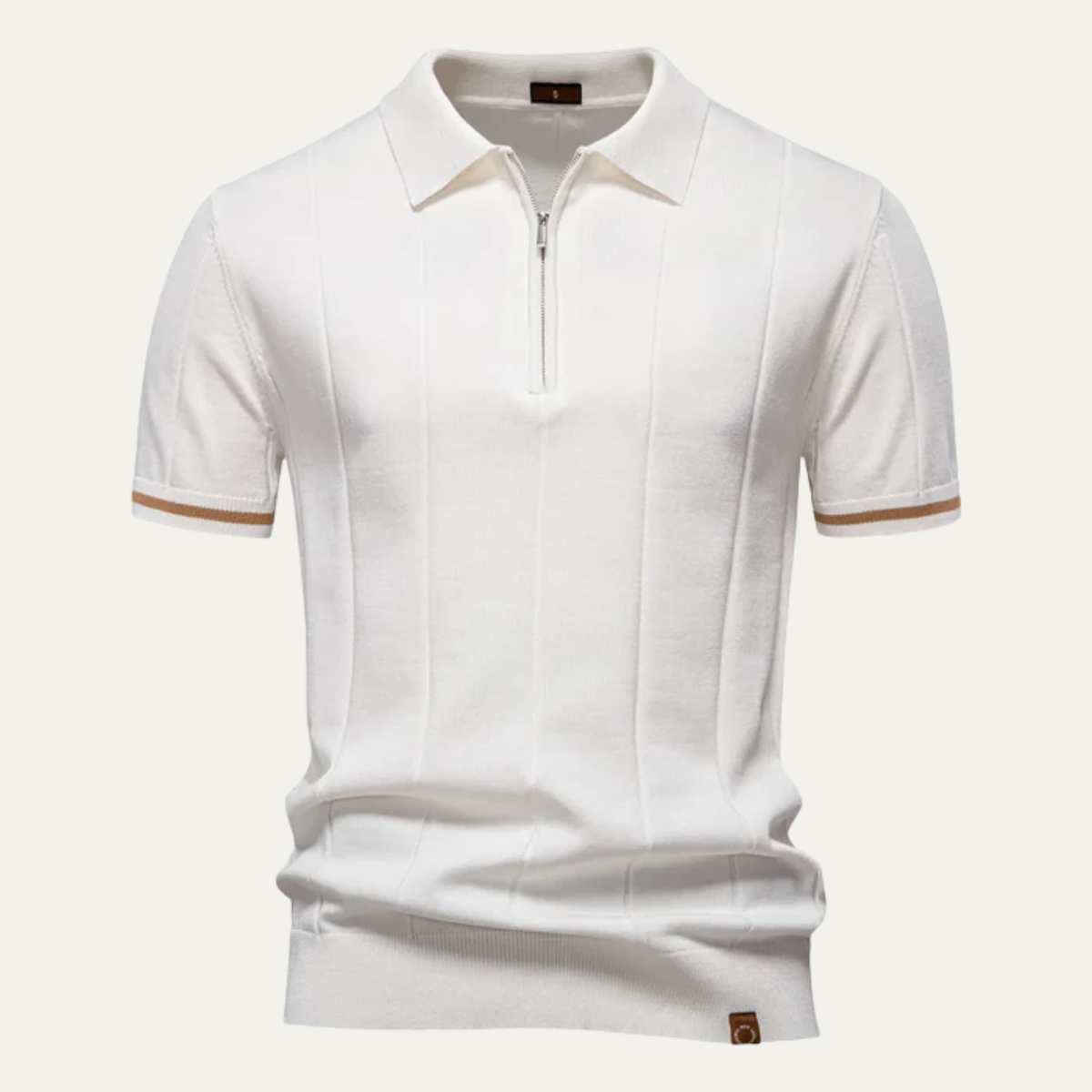 The Rockwell Men’s Cotton Casual Zip Polo Shirt