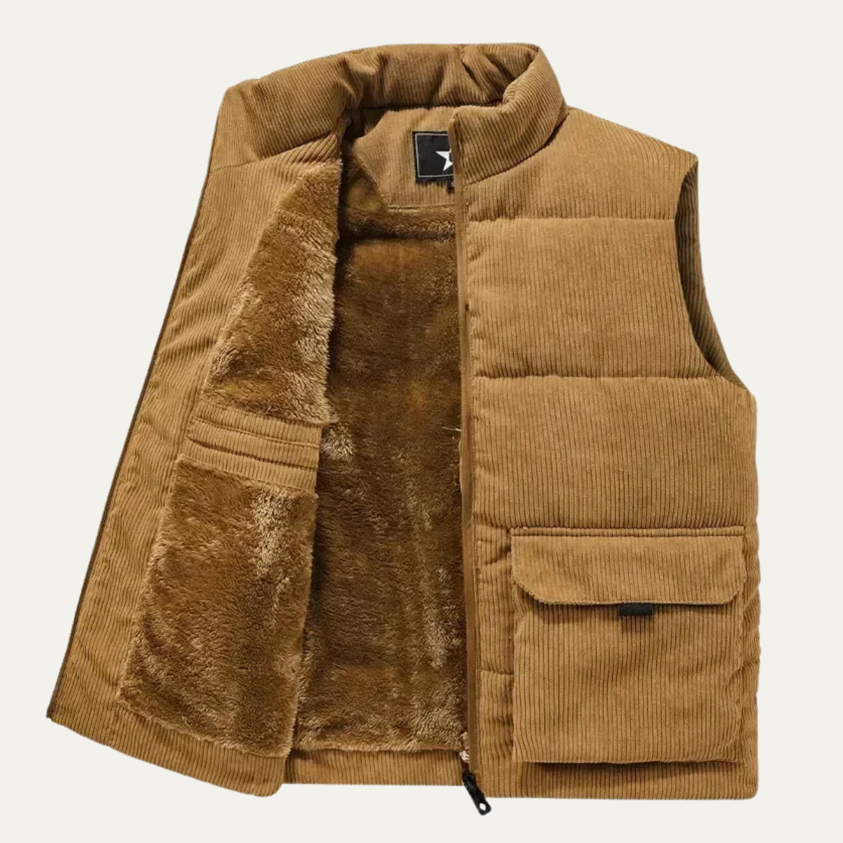 The Sintra Winter Wool Cotton Padded Sleeveless Vest