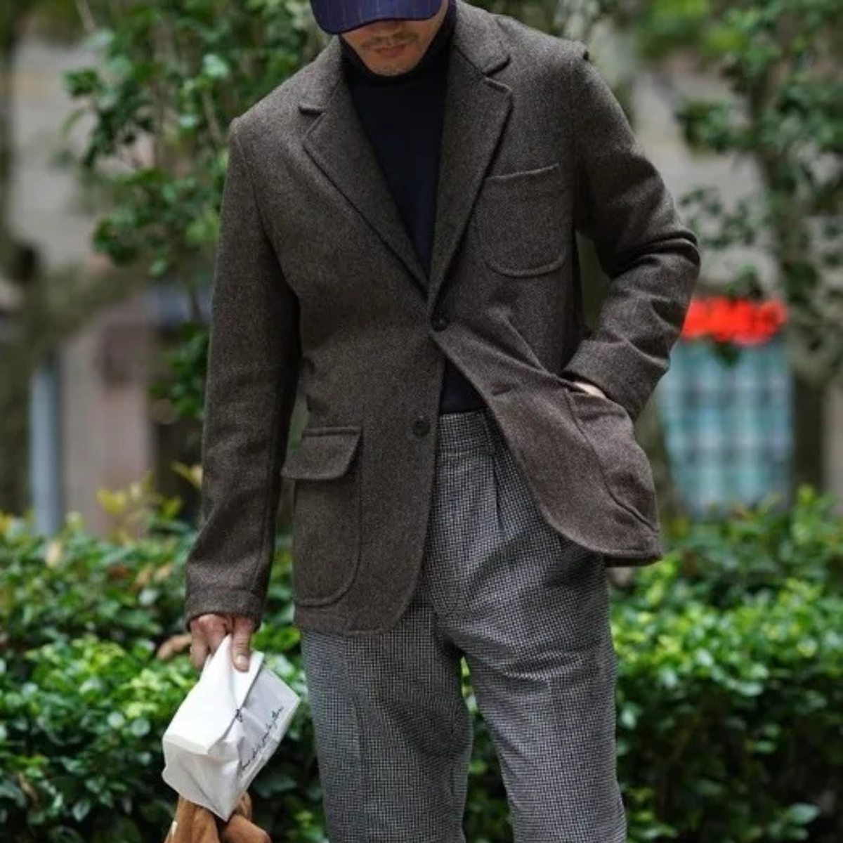 The Fairmont Hill Men’s Retro Tweed Wool Herringbone Casual Blazer