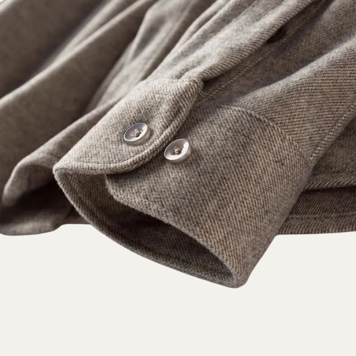 The Rockwell Men’s Thick Flannel Shirt – Long Sleeve Stand Collar Casual Top