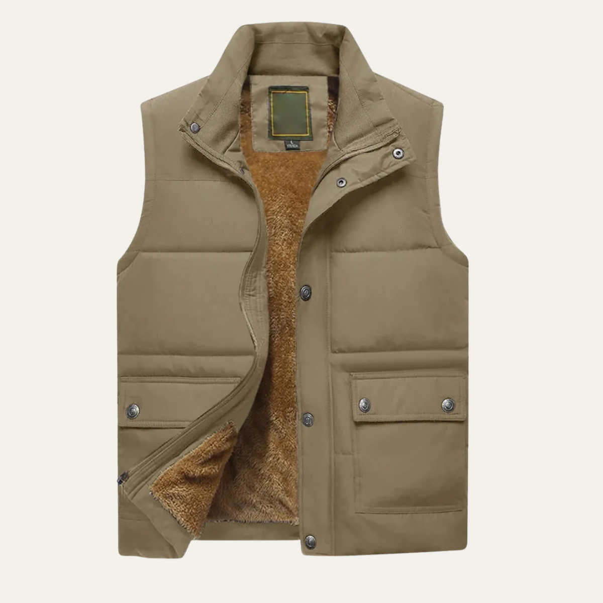 The York Men's Winter Puffer Gilet – Warm Fleece Lined Vest with Pockets
