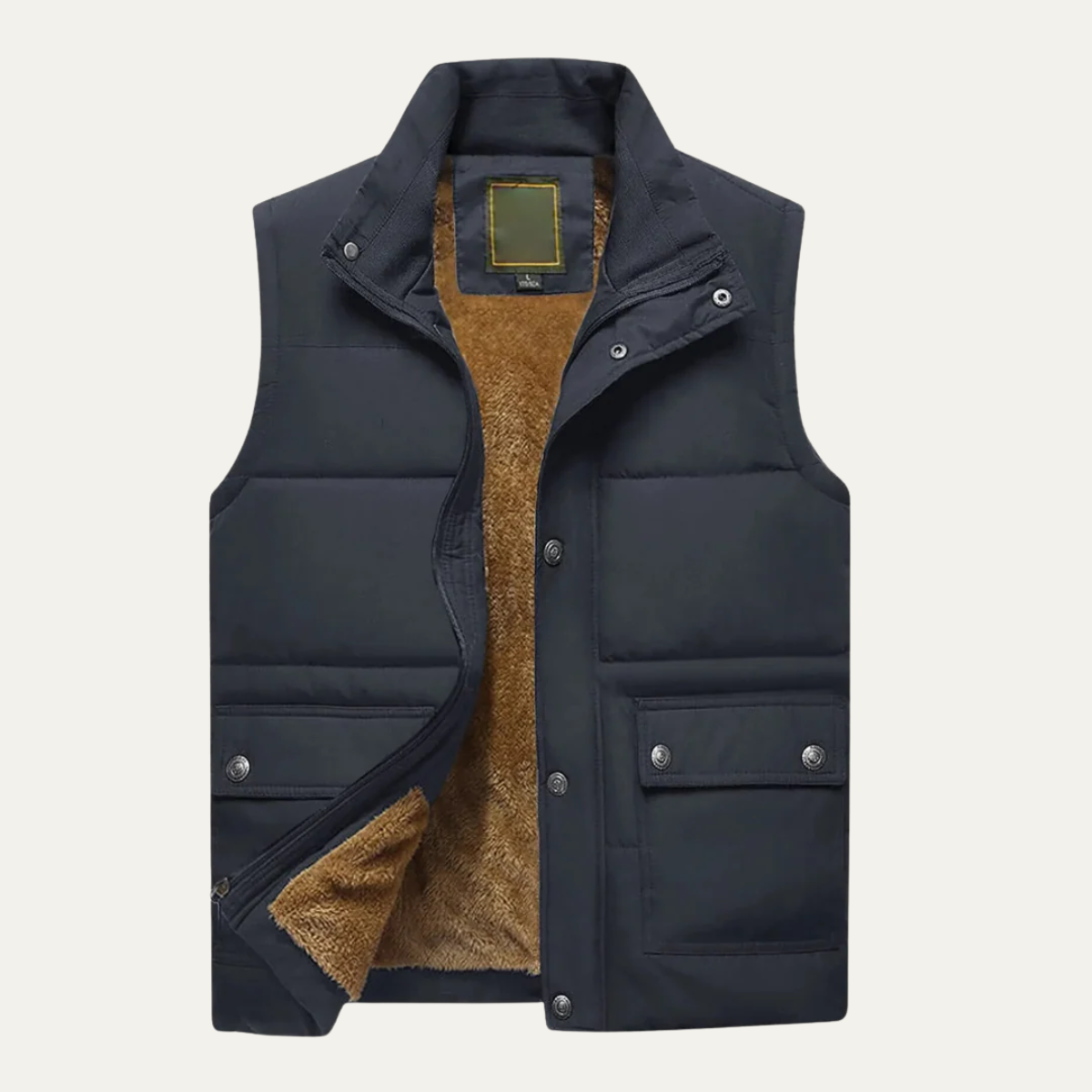 The York Men's Winter Puffer Gilet – Warm Fleece Lined Vest with Pockets