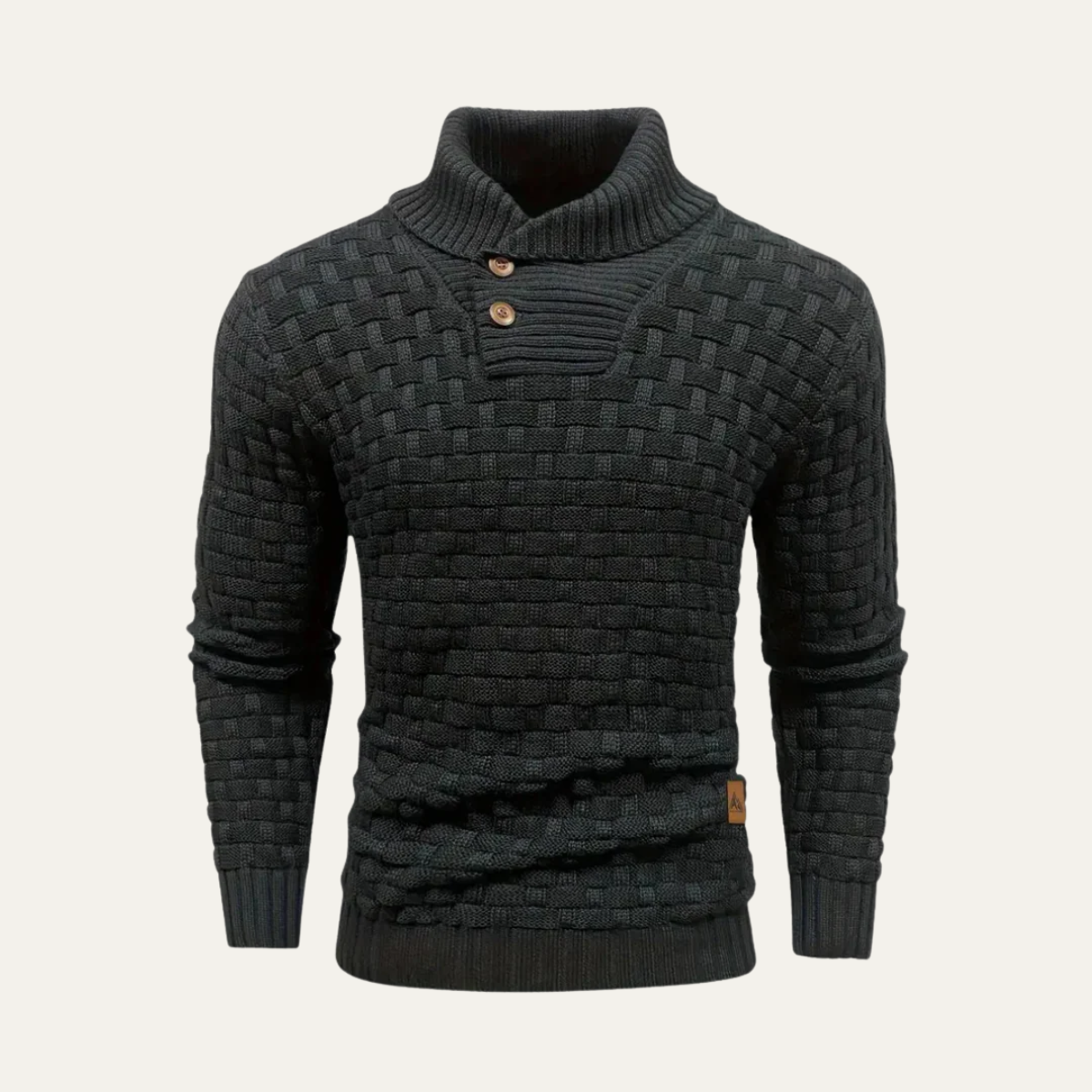 The Brighton Men’s Chunky Knit Sweater with Buttons
