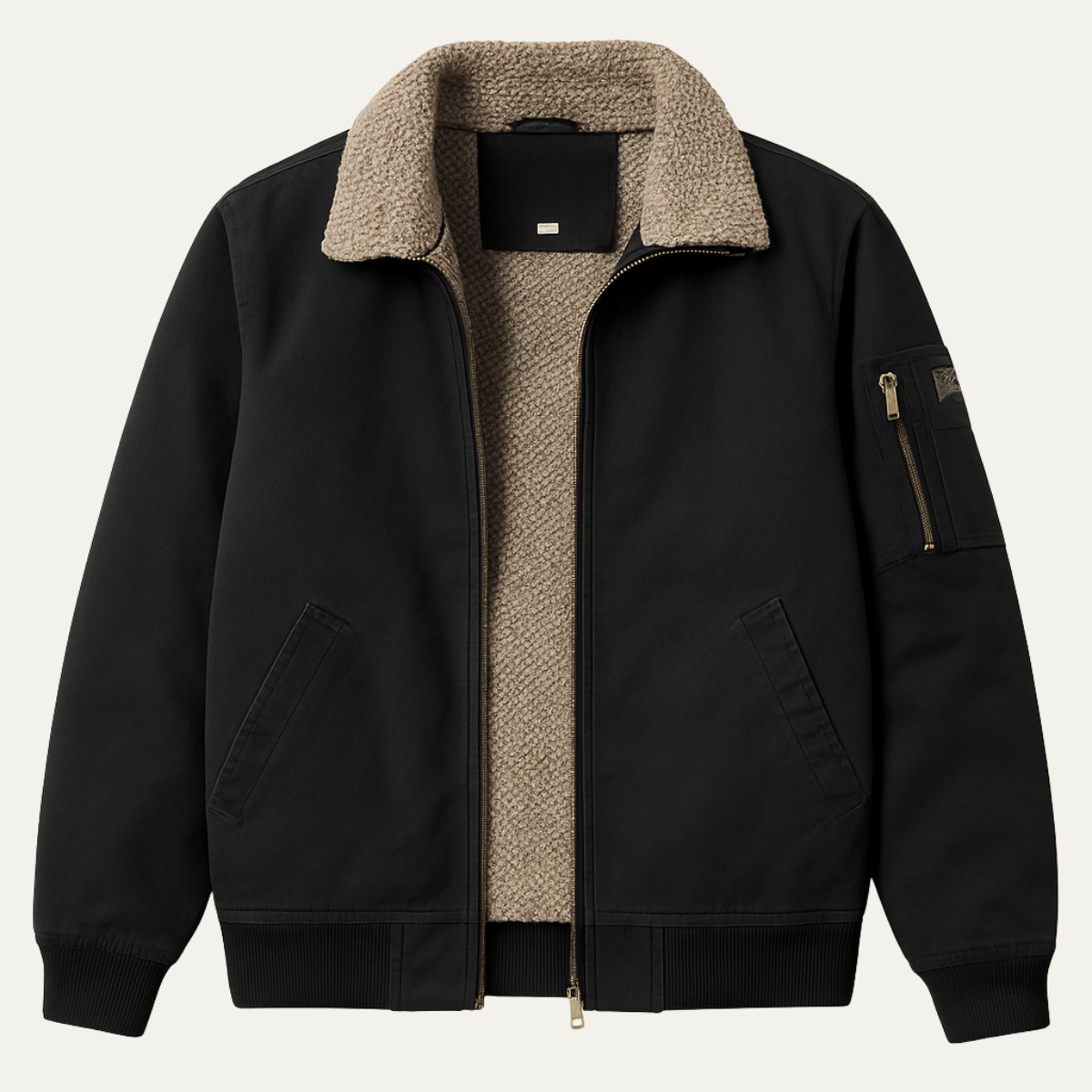 The Wareham Men’s Shearling Line Winter Bomber Jacket