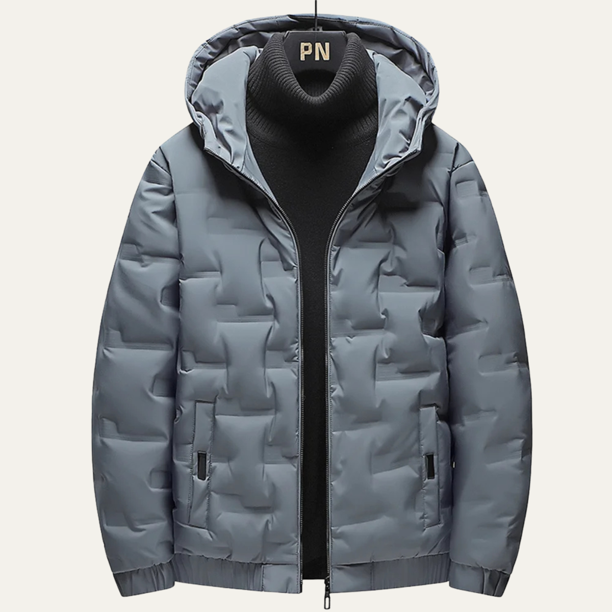 The Belvoir Men’s Ski Winter Jacket – Warm Insulated Skiing Hooded Parka – Gray