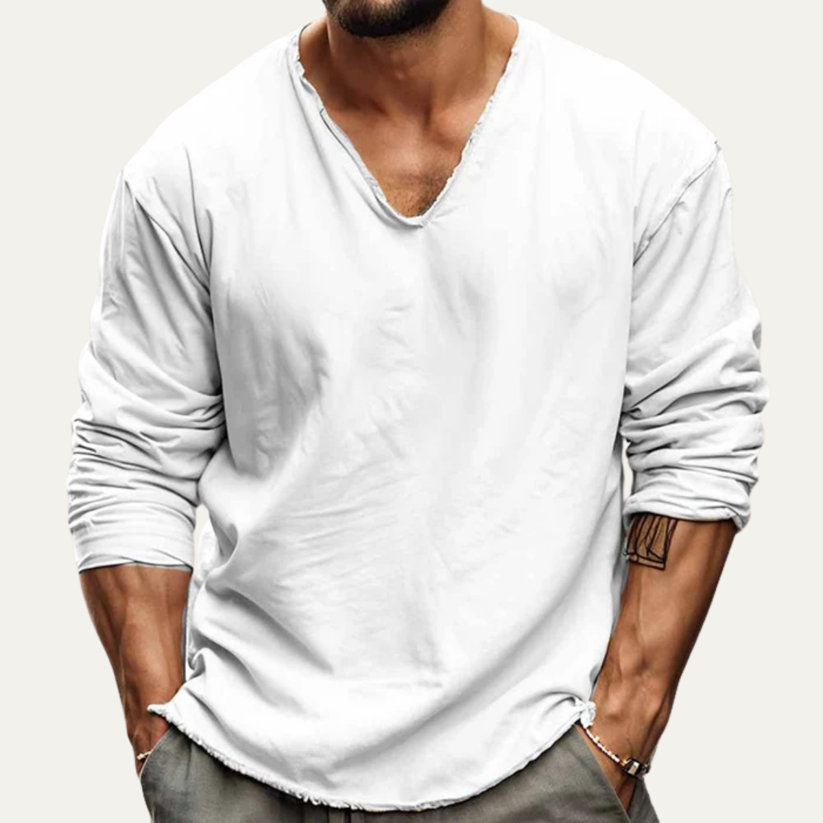 The Fairmont Men’s Lightweight Vintage V Neck Summer Tee