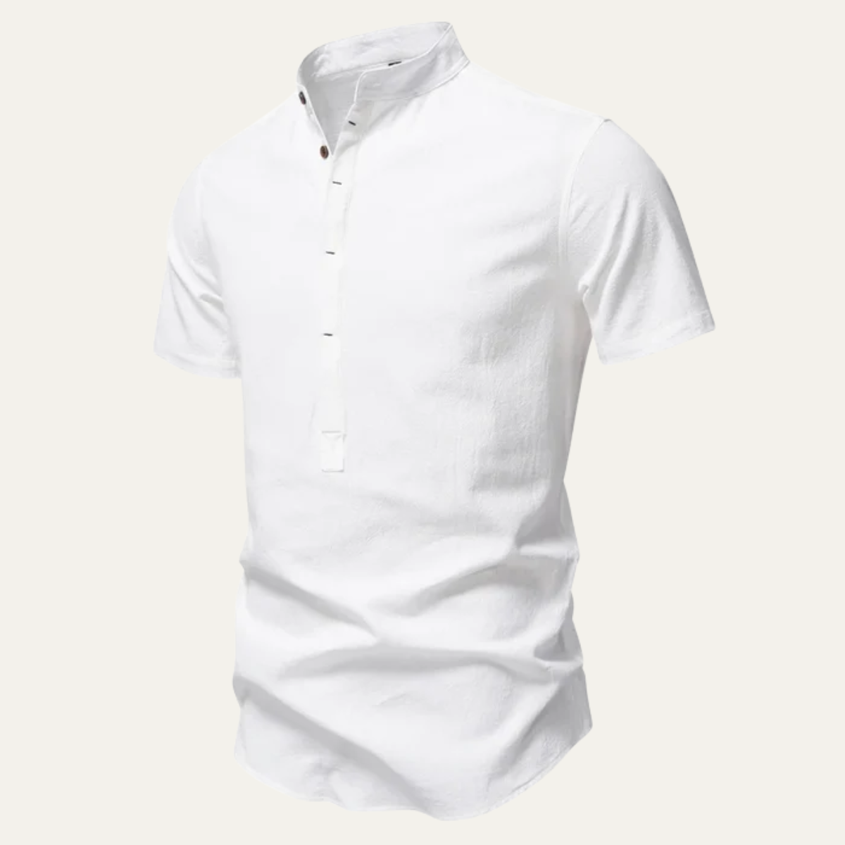 The Brookhaven Men’s Cotton Band Collar Lightweight Shirt